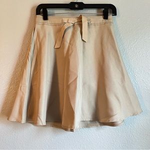 Girls IZOD School Uniform A-Line Khaki Skirt With Bow Size 14